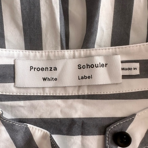 Proenza Schouler White Label Stripe Poplin Tied Shirt Dress - Picture 11 of 11